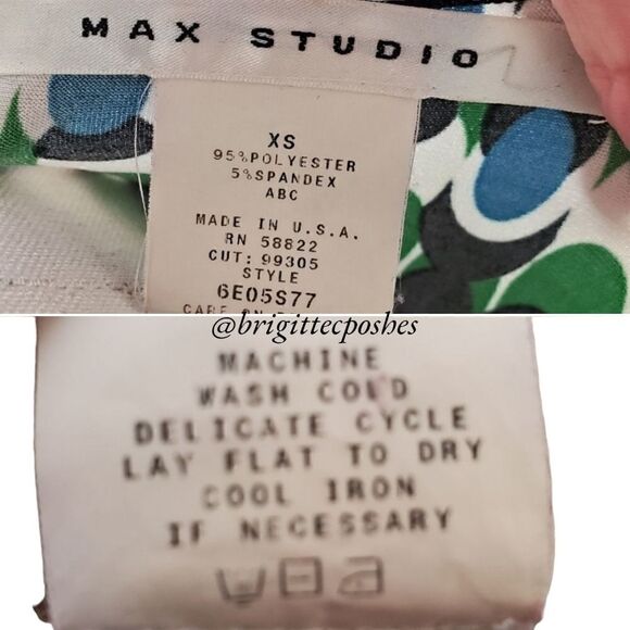 Max Studio Blue Green Sleeveless V-Neck Top Size X-small - Picture 8 of 8